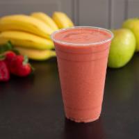 Tropical Oasis Smoothie · Mango, peach, strawberry, and 100% pineapple juice.