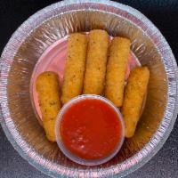 Mozzarella Sticks · 5 Breaded mozzarella sticks served with marinara sauce