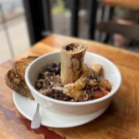 Beef Stew with Bone Marrow · root vegetables, cabbage, horseradish, toasted filone