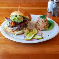 California Avenu Burger · Named for our original location in West Seattle. Our first signature burger with Swiss chees...