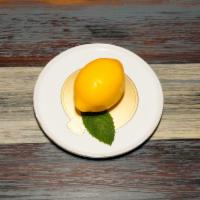 Lemon Mousse · Lemon Flavor Mousse with White Chocolate Shell and REAL Lemon Skin Filling 