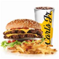Super Star with Cheese Combo · Two charbroiled All-Beef patties, two slices of American cheese, lettuce, two slices of toma...