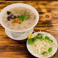 B3. Congee · Congee (served with chicken, abalone, fish, or beef, and preserved eggs).
