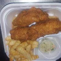 Perch Dinner · Served with french fries, coleslaw and hush puppies.