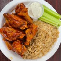15 WINGS · SERVED WITH CELERY AND RANCH DRESSING
