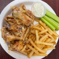 10 WINGS · SERVED WITH CELERY AND RANCH DRESSING