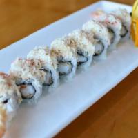 Snow Mountain Maki · Shrimp tempura topped with snow crabmeat and spicy mayo.