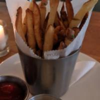 French Fries · Hand cut double fried potatoes.