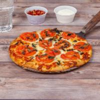 Margarita Thin Crust Pizza · Olive oil, fresh basil, mozzarella cheese and tomato. 
