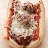 Jimano's Homemade Meatball Sandwich · Sandwich with seasoned meat that has been rolled into a ball. 