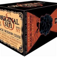 Original Sin Black Widow Cider 6pk · Blackberry Apple Cider - New York, NY - 6% ABV - 12oz Can - The black widow is fruit-forward...