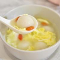 Mini Sticky Rice Ball 糟溜汤圆 · Served with Chinese sake.