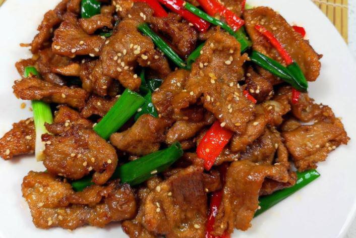 73. Mongolian Beef蒙古牛 · Spicy.