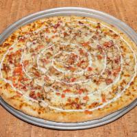 Chicken, Bacon and Ranch Pie · Grilled chicken, bacon, ranch dressing.