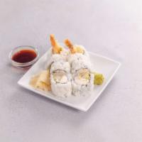 Shrimp Tempura Roll · Shrimp tempura, avocado, cucumber and crab meat topped with eel sauce. 