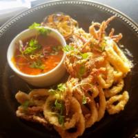 Calamari · fra diavolo sauce, garlic aioli, artichoke, lemon