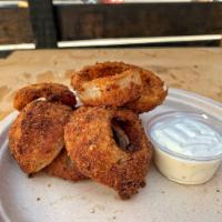 Onion Rings  · Homemade onion rings with side of ranch dressing. 