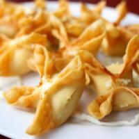 Cream Cheese Rangoon · Deep-fried cream cheese wrap with wonton shell. crispy and testy. come with dipping sauce. 