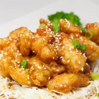 3 Taste Chicken · Deep fried battered chicken cooked with a sweet, sour, and salty sauce.  
