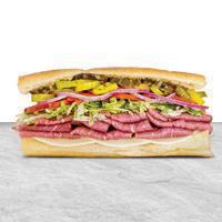 Cold Pastrami · Premium pastrami and aged Swiss cheese.  Comes with THE WORKS!