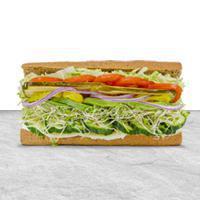 Avocado, Cucumber & Sprouts · Fresh sliced avocado, fresh sliced cucumber, sprouts, Provolone cheese and smooth whipped Cr...