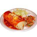 Chile Relleno Wet Burrito · Rice and beans.
