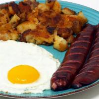 2 Eggs and Country Smoked Sausage · 