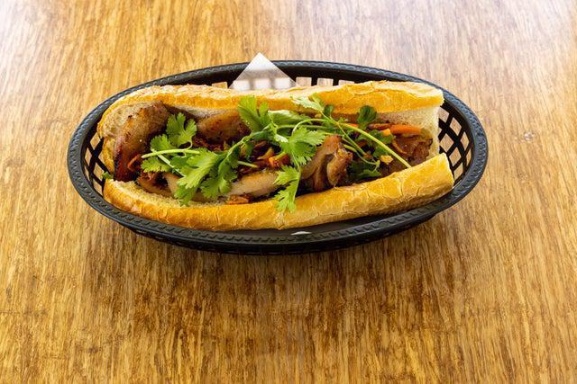 Vietnamese Chicken Sandwich · Baguette, pickle daikon & carrot, mayonnaise, cilantro, crush peanut, shallot, and house sauce