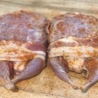 Stuffed Quail · 2 quail per-pack. Quails stuffed with ground pork meat seasoned with Cajun seasoning. Usuall...