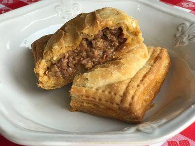 Meat Pie · Taylor's homemade puff pastry meat pie.