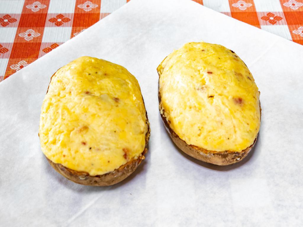 Cajun Potatoes · 2 per pack. Taylor's homemade stuffed potato with bacon is a perfect side.