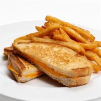 Grilled Cheese Sandwich · Made on sourdough bread and served with french fries. 