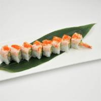 Westborough Roll · Shrimp tempura and spicy tuna inside on topped with crab, avocado, sweet mayo and green onio...