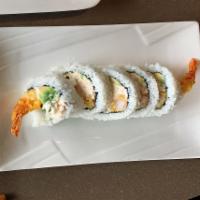Age Shrimp Roll · Shrimp tempura, avocado, crab cake with unagi sauce.
