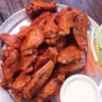36 Wings · With 3 flavors.
