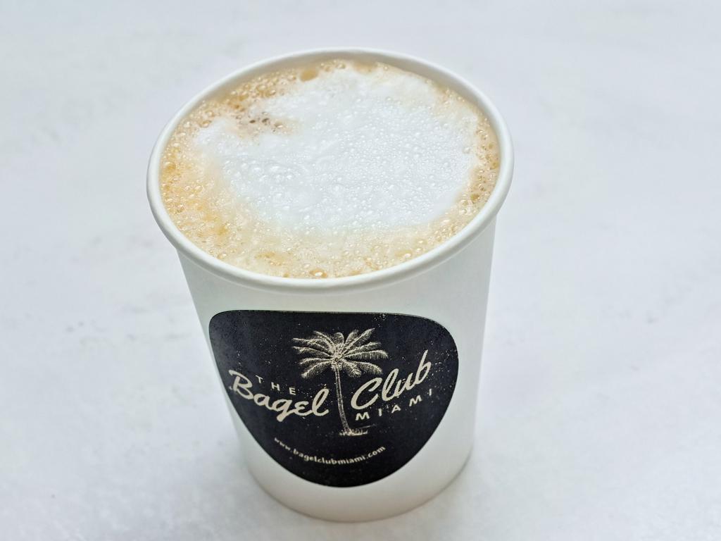 Cappuccino · Steamed milk with a double-shot of espresso served in an 8 oz. cup.