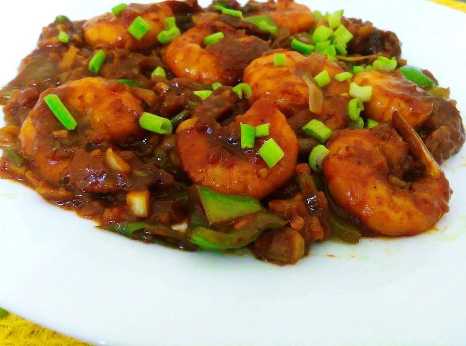 Prawn Bagari · Tangy creamy shrimp, curry leaves.