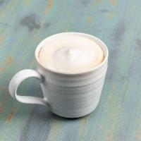 Cappuccino · An espresso drink topped with both steamed milk and foam