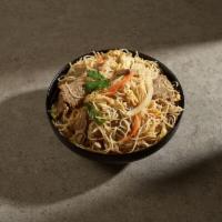 Thin Rice Noodles · Served with a choice of style with egg, onions, carrots and napa cabbage.