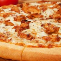 BBQ Chicken Pizza · Chicken, red onions, BBQ sauce and mozzarella cheese.