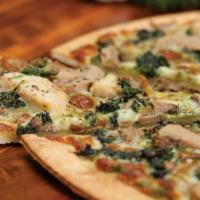  Pesto Chicken and Spinach · Chicken, spinach, mushroom, pesto, seasoned cheese and mozzarella cheese.
Only Available in ...