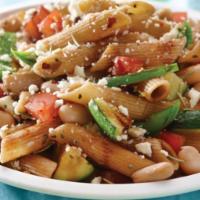 Mediterranean Veggie Pasta · Penna Pasta, Mushrooms, Onion, Black Olive, Tomatoes, Artichokes, Red Peppers, Buttery oil, ...