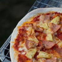 Hawaiian Sunset Pizza  · Original crust, double Canadian bacon, pineapple and cheddar cheese.