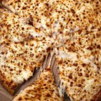 Cheese Pizza · Pizza topped with mozzarella cheese. 