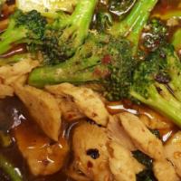 7. Stir-Fried Broccoli Entree · Sauteed with broccoli in oyster sauce. Served with white rice.