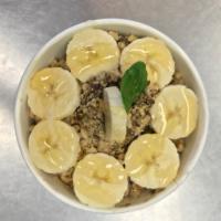 Popeye Acai Bowl · Blend: organic acai, strawberries, pineapple, blueberries, 100% apple juice, banana, fresh k...