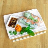 Sandy's Fresh Spring Roll · Refreshing cool rice paper rolls filled with rice noodles crisp fresh vegetables served with...