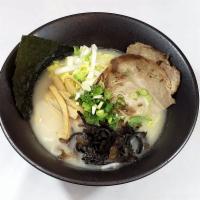Shio Ramen	 · Light clear chicken broth mixed with dashi broth. Comes with chashu. You can get pork or chi...
