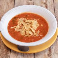 Tortilla Soup · Tomato and chicken based chicken tortilla soup