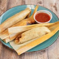 Tamales  · 3 homemade tamales pork or chicken. Comes with a medium/hot salsa unless a mild salsa is req...